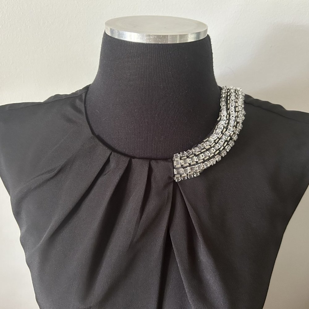 Phillip Lim 3.1 for Target Bejeweled Collar Shift Dress XS/TP BLACK